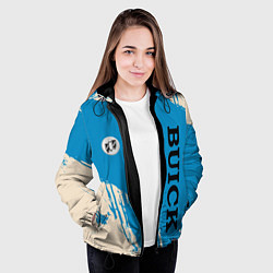 Куртка с капюшоном женская Buick Logo emblem, цвет: 3D-черный — фото 2