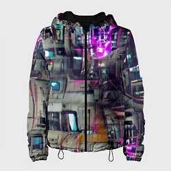 Куртка с капюшоном женская Инженерия, цвет: 3D-черный