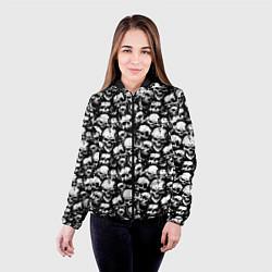 Куртка с капюшоном женская Screaming skulls, цвет: 3D-черный — фото 2