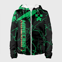 Куртка с капюшоном женская Minecraft нуб, цвет: 3D-белый