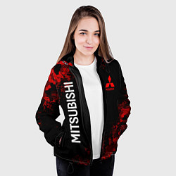 Куртка с капюшоном женская MITSUBISHIC MILITARY GEOMETRY RED, цвет: 3D-черный — фото 2