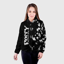 Куртка с капюшоном женская POPPY PLAYTIME Милитари По вертикали, цвет: 3D-черный — фото 2