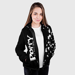 Куртка с капюшоном женская POPPY PLAYTIME Милитари По вертикали, цвет: 3D-черный — фото 2