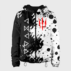 Куртка с капюшоном женская The Witcher black & white, цвет: 3D-черный