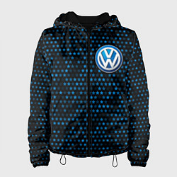 Куртка с капюшоном женская ФОЛЬКСВАГЕН - Звезды, цвет: 3D-черный