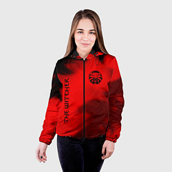 Куртка с капюшоном женская ВЕДЬМАК 3 - Огонь, цвет: 3D-черный — фото 2