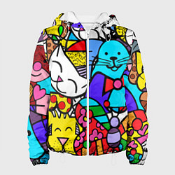 Куртка с капюшоном женская Ромеро Бритто Настоящие лучшие друзья, цвет: 3D-белый