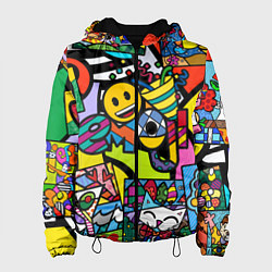 Куртка с капюшоном женская Romero Britto - emoji, цвет: 3D-черный