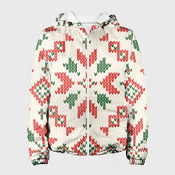 Куртка с капюшоном женская Узорные Узоры, цвет: 3D-белый