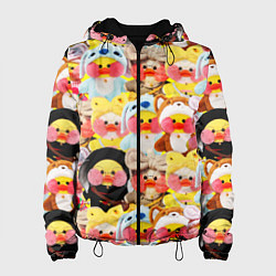 Куртка с капюшоном женская УТЯ УТОЧКА ЛАЛАФАНФАН ПАТТЕРН, цвет: 3D-черный