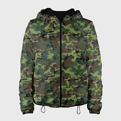 Куртка с капюшоном женская Камуфляж Нато Вудленд woodland, цвет: 3D-черный