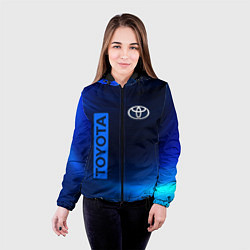 Куртка с капюшоном женская TOYOTA - Космос, цвет: 3D-черный — фото 2