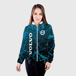 Куртка с капюшоном женская Volvo Geometry, цвет: 3D-белый — фото 2