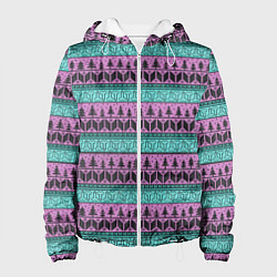 Куртка с капюшоном женская Свитер с мужским символом, цвет: 3D-белый