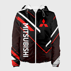 Куртка с капюшоном женская Митсубиси, Mitsubishi Спорт, цвет: 3D-белый