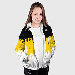 Куртка с капюшоном женская Российская Империя потёки, цвет: 3D-белый — фото 2