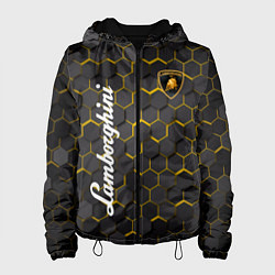 Куртка с капюшоном женская Lamborghini - Золотые соты, цвет: 3D-черный