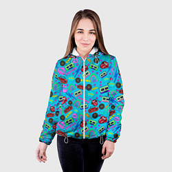 Куртка с капюшоном женская Pop art Граффити, цвет: 3D-белый — фото 2