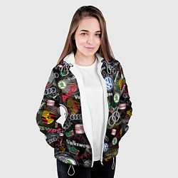 Куртка с капюшоном женская Volkswagen Group AUDI VW SEAT PORSCHE SKODA, цвет: 3D-белый — фото 2