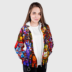 Куртка с капюшоном женская Fnaf UCN, цвет: 3D-белый — фото 2