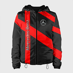 Куртка с капюшоном женская Mercedes мерседес amg, цвет: 3D-черный