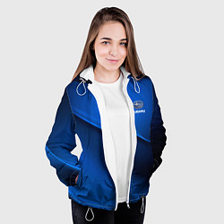 Куртка с капюшоном женская Subaru sport, цвет: 3D-белый — фото 2