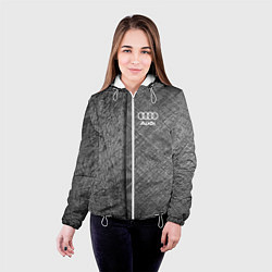 Куртка с капюшоном женская Audi ауди sport, цвет: 3D-белый — фото 2
