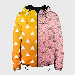 Куртка с капюшоном женская ЗЕНИТЦУ НЕЗУКО КЛИНОК РАССЕКАЮЩИЙ ДЕМОНОВ, цвет: 3D-черный