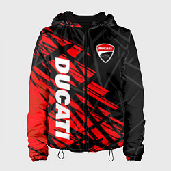 Куртка с капюшоном женская DUCATI МОТО СПОРТ, цвет: 3D-черный