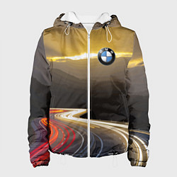 Куртка с капюшоном женская BMW Night route, цвет: 3D-белый