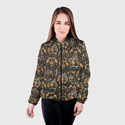 Куртка с капюшоном женская Викинги Варяги, цвет: 3D-черный — фото 2