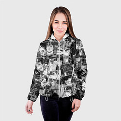 Куртка с капюшоном женская Berserk pattern, цвет: 3D-белый — фото 2