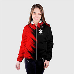 Куртка с капюшоном женская SUZUKI sport, цвет: 3D-белый — фото 2