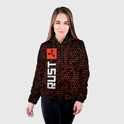 Куртка с капюшоном женская RUST Звезды Вертикально, цвет: 3D-черный — фото 2