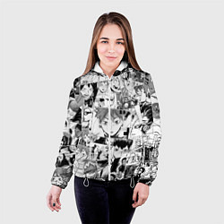 Куртка с капюшоном женская Волейбол!! pattern, цвет: 3D-белый — фото 2