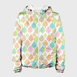 Куртка с капюшоном женская Яркие деревья, цвет: 3D-белый