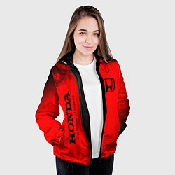 Куртка с капюшоном женская HONDA DREAMS - Огонь, цвет: 3D-черный — фото 2
