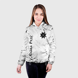 Куртка с капюшоном женская СЛАВА РОДУ - АЛАТЫРЬ - Потертости, цвет: 3D-белый — фото 2