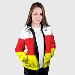 Куртка с капюшоном женская СЕВЕРНАЯ ОСЕТИЯ РЕСПУБЛИКА, цвет: 3D-черный — фото 2