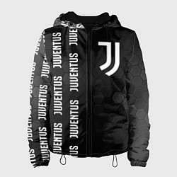 Куртка с капюшоном женская ЮВЕНТУС Соты, цвет: 3D-черный