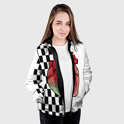 Куртка с капюшоном женская My heart, Моё сердце, цвет: 3D-черный — фото 2