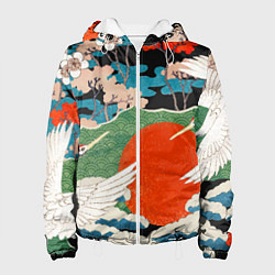 Куртка с капюшоном женская Воспоминания об Японии, цвет: 3D-белый