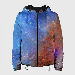 Куртка с капюшоном женская Яркая вселенная, цвет: 3D-черный