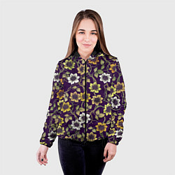 Куртка с капюшоном женская Цветущий куст, цвет: 3D-черный — фото 2