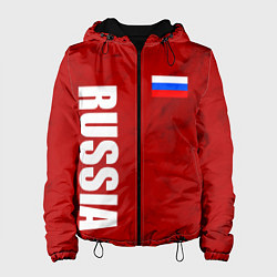 Куртка с капюшоном женская RUSSIA - RED EDITION - SPORTWEAR, цвет: 3D-черный