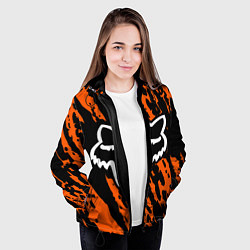 Куртка с капюшоном женская FOX MOTOCROSS ORANGE, цвет: 3D-черный — фото 2