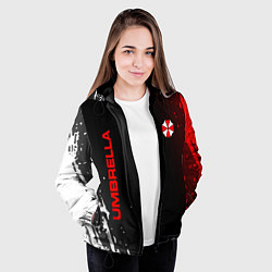 Куртка с капюшоном женская Resident evil амбрелла, цвет: 3D-черный — фото 2