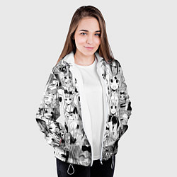 Куртка с капюшоном женская Госпожа Кагуя паттерн, цвет: 3D-белый — фото 2