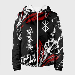 Куртка с капюшоном женская BERSERK BLACK MASK - БЕРСЕРК ЧЁРНАЯ МАСКА, цвет: 3D-белый