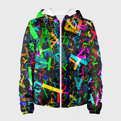 Женская куртка Падающие буквы - ТЕКСТУРА